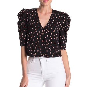 NWT Free Press | Black Floral Blouse